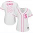 Seattle Mariners #15 Kyle Seager White/Pink Fashion Womens Stitched MLB Jersey