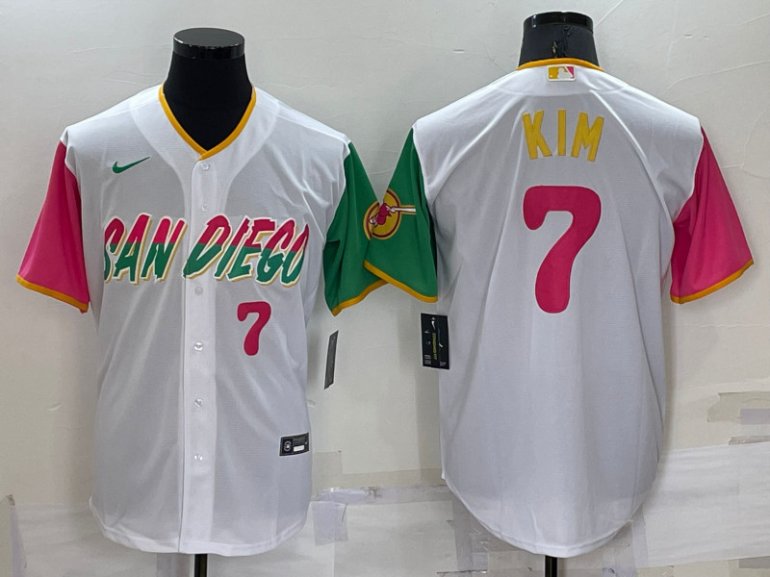 Padres 7 Ha Seong Kim White Nike 2022 City Connect Cool Base Jersey Padres 7 Ha Seong Kim White Nike 2022 City Connect Cool Base Jersey