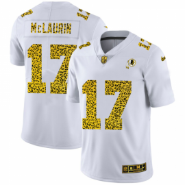 Washington Football Team #17 Terry McLaurin Mens Nike Flocked Leopard Print Vapor Limited NFL Jersey White