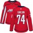 Adidas Washington Capitals #74 John Carlson Red Home Authentic Womens Stitched NHL Jersey