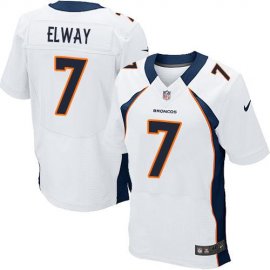 Nike Denver Broncos #7 John Elway White Mens Stitched NFL Elite Jersey