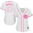 Chicago Cubs #27 Addison Russell White/Pink Fashion Womens Stitched MLB Jersey