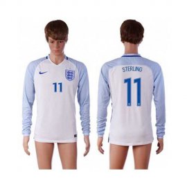 England #11 Sterling Home Long Sleeves Soccer Country Jersey