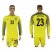 Brazil #23 Ederson Yellow Goalkeeper Long Sleeves Soccer Country Jersey