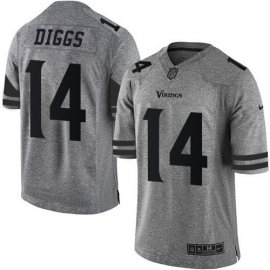 Nike Minnesota Vikings #14 Stefon Diggs Gray Mens Stitched NFL Limited Gridiron Gray Jersey