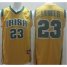 Irish High School 23 Lebron James Yellow Baskteball Jerseys Cheap