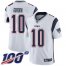 Nike New England Patriots #10 Josh Gordon White Mens Stitched NFL 100th Season Vapor Limited Jersey