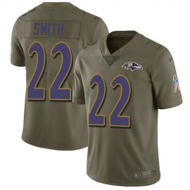 Nike Baltimore Ravens #22 Jimmy Smith Olive Mens Stitched NFL Limited 2017 Salute To Service Jersey