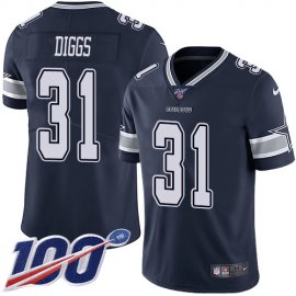 Nike Dallas Cowboys #31 Trevon Diggs Navy Blue Team Color Youth Stitched NFL 100th Season Vapor Untouchable Limited Jersey