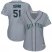 Seattle Mariners #51 Ichiro Suzuki Grey Road Womens Stitched MLB Jersey