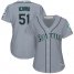 Seattle Mariners #51 Ichiro Suzuki Grey Road Womens Stitched MLB Jersey