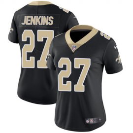 Nike New Orleans Saints #27 Malcolm Jenkins Black Team Color Womens Stitched NFL Vapor Untouchable Limited Jersey