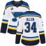 Adidas St. Louis Blues #34 Jake Allen White Road Authentic Stanley Cup Champions Womens Stitched NHL Jersey
