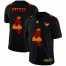 Houston Texans #4 Deshaun Watson Mens Black Nike Red Orange Stripe Vapor Limited NFL Jersey