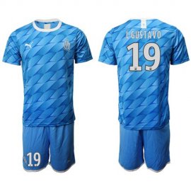 Marseille #19 L Gustavo Away Soccer Club Jersey