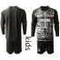 Atletico Madrid Blank Black Goalkeeper Long Sleeves Kid Soccer Club Jersey