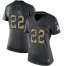 Nike Atlanta Falcons #22 Keanu Neal Black Womens Stitched NFL Limited 2016 Salute to Service Jersey