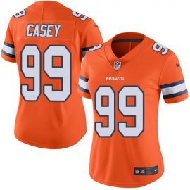 Nike Denver Broncos #99 Jurrell Casey Orange Womens Stitched NFL Limited Rush Jersey