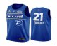 Mens 2021 All-Star Philadelphia 76ers #21 Joel Embiid Blue Eastern Conference Stitched NBA Jersey