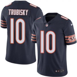 Nike Chicago Bears #10 Mitchell Trubisky Navy Blue Team Color Mens Stitched NFL Vapor Untouchable Limited Jersey