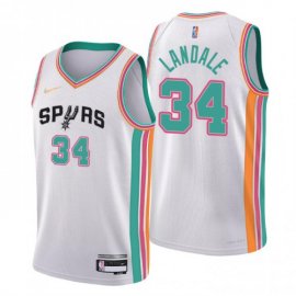 San Antonio San Antonio Spurs #34 Jock Landale Mens Nike White 2021/22 Swingman NBA Jersey – City Edition Mens