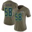 Nike Seattle Seahawks #58 Darrell Taylor Olive Womens Stitched NFL Limited 2017 Salute To Service Jersey