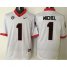Georgia Bulldogs #1 Sony Michel White Limited SEC Patch Stitched NCAA Jersey