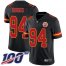 Nike Kansas City Chiefs #94 Terrell Suggs Black Mens Stitched NFL Limited Rush 100th Season Jersey