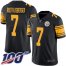 Nike Pittsburgh Steelers #7 Ben Roethlisberger Black Mens Stitched NFL Limited Rush 100th Season Jersey