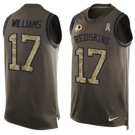 Nike Washington Football Team #17 Doug Williams Green Mens Stitched NFL Limited Salute To Service Tank Top Jersey