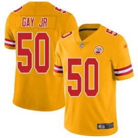 Nike Kansas City Chiefs #50 Willie Gay Jr. Gold Youth Stitched NFL Limited Inverted Legend Jersey