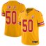 Nike Kansas City Chiefs #50 Willie Gay Jr. Gold Youth Stitched NFL Limited Inverted Legend Jersey
