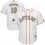 Houston Astros #10 Yuli Gurriel White 2018 Gold Program Cool Base Stitched Youth MLB Jersey