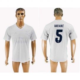 Real Madrid #5 Varane Marine Environmental Protection Home Soccer Club Jersey