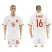 Spain #16 De Marcos Away Soccer Country Jersey