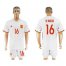 Spain #16 De Marcos Away Soccer Country Jersey