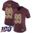 Nike Washington Football Team #99 Chase Young Burgundy Red Alternate Womens Stitched NFL 100th Season Vapor Untouchable Limited Jersey