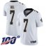 Nike New Orleans Saints #7 Taysom Hill White Mens Stitched NFL 100th Season Vapor Limited Jersey