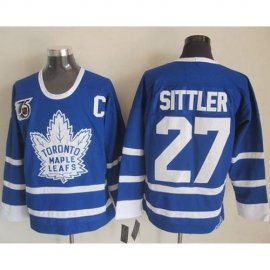 Toronto Maple Leafs #27 Darryl Sittler Blue 75th CCM Throwback Stitched NHL Jersey