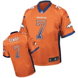 Nike Denver Broncos #7 John Elway Orange Team Color Mens Stitched NFL Elite Drift Fashion Jersey