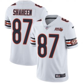 Nike Chicago Bears #87 Adam Shaheen White Mens 100th Season Stitched NFL Vapor Untouchable Limited Jersey