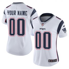 Nike New England Patriots Customized White Stitched Vapor Untouchable Limited Womens NFL Jersey