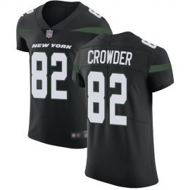 Nike New York Jets #82 Jamison Crowder Black Alternate Mens Stitched NFL Vapor Untouchable Elite Jersey