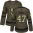 Adidas Vegas Golden Knights #47 Luca Sbisa Green Salute to Service Womens Stitched NHL Jersey