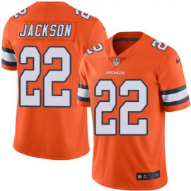 Nike Denver Broncos #22 Kareem Jackson Orange Mens Stitched NFL Limited Rush Jersey