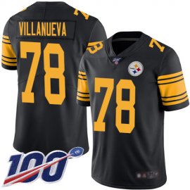 Nike Pittsburgh Steelers #78 Alejandro Villanueva Black Mens Stitched NFL Limited Rush 100th Season Jersey