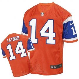 Nike Denver Broncos #14 Cody Latimer Orange Throwback Mens Stitched NFL Elite Jersey