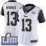 Nike Los Angeles Rams #13 Kurt Warner White Super Bowl LIII Bound Womens Stitched NFL Vapor Untouchable Limited Jersey