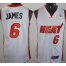 Revolution 30 Miami Heat 6 LeBron James White Jersey Cheap