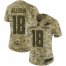 Nike Detroit Lions #18 Geronimo Allison Camo Womens Stitched NFL Limited 2018 Salute To Service Jersey